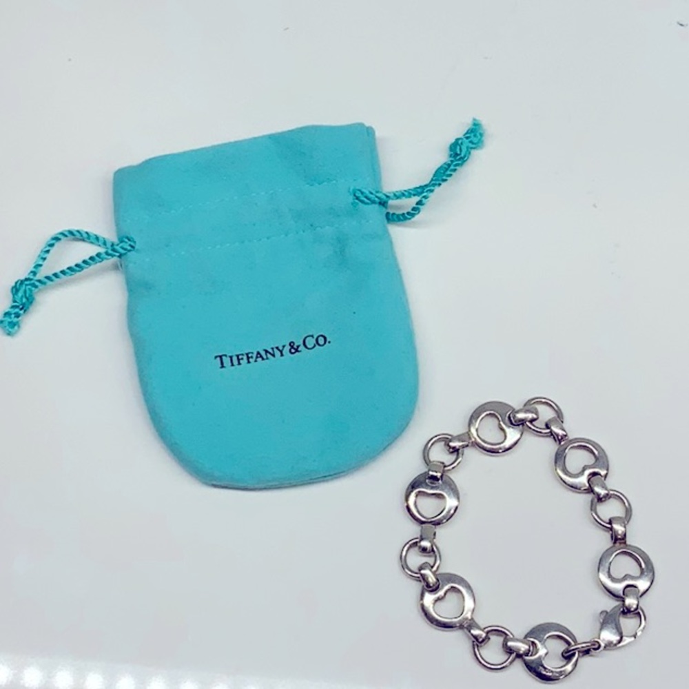 Tiffany Sterling Silver heart link bracelet